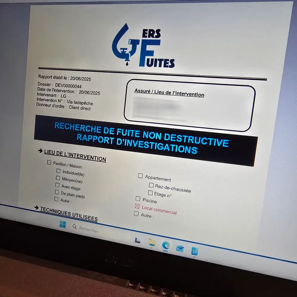 Les coulisses de notre profession 1 rapport investigation recherche fuite gers fuites